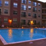 The Residences at Frisco Square Plaza & Boulevard Apartment Pool View